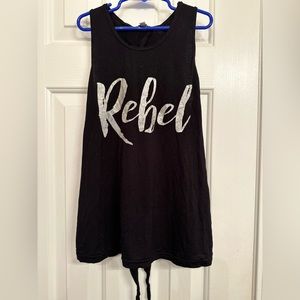 Rebel athletics -Kids open back tank top.